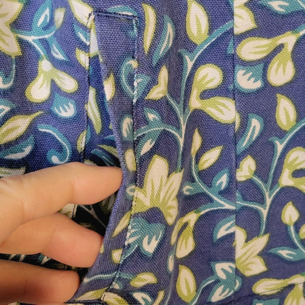 VTG 90s Appleseed's Floral Jacket L Cotton Botanical Boho Cottagecore Grandma - Picture 5 of 10